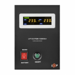 ДБЖ з правильною синусоїдою LogicPower 24V LPY-B-PSW-1500VA+(1050Вт) 10A/15A