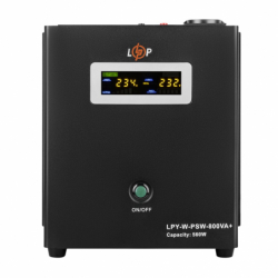 ДБЖ з правильною синусоїдою LogicPower 12V LPY-W-PSW-800VA+(560Вт) 5A/15A