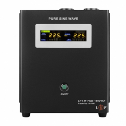ДБЖ з правильною синусоїдою LogicPower 24V LPY-W-PSW-1500VA+(1050Вт) 10A/15A