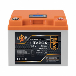 LP LiFePO4 12,8V - 50 Ah (640Wh) (BMS 40A/40А) пластик LCD Smart BT