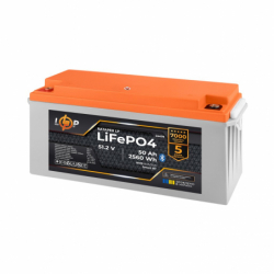 LP LiFePO4 51,2V - 50 Ah (2560Wh) (BMS 80A/50А) пластик Smart BT