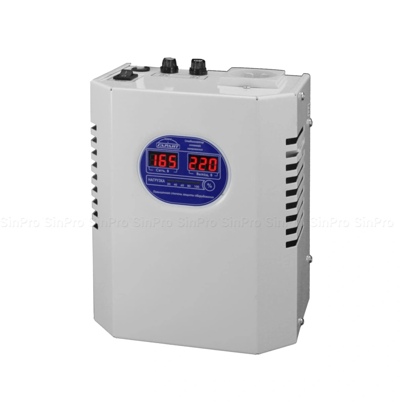Стабілізатор напруги SinPro СН 1200 "Гарант 220V" Стабілізатор напруги SinPro СН 1200 "Гарант 220V"