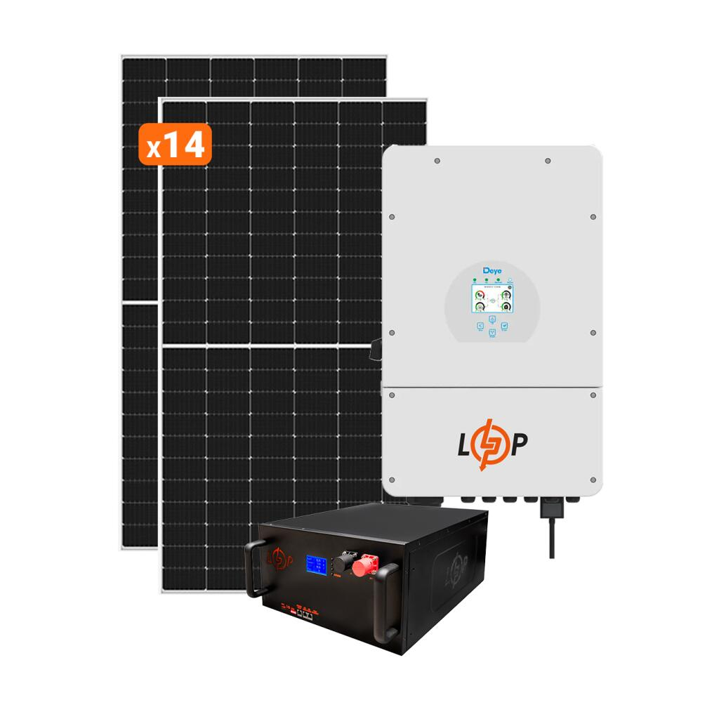 Сонячна електростанція (СЕС) Преміум Deye 8kW АКБ 10kWh LiFePO4 195 Ah