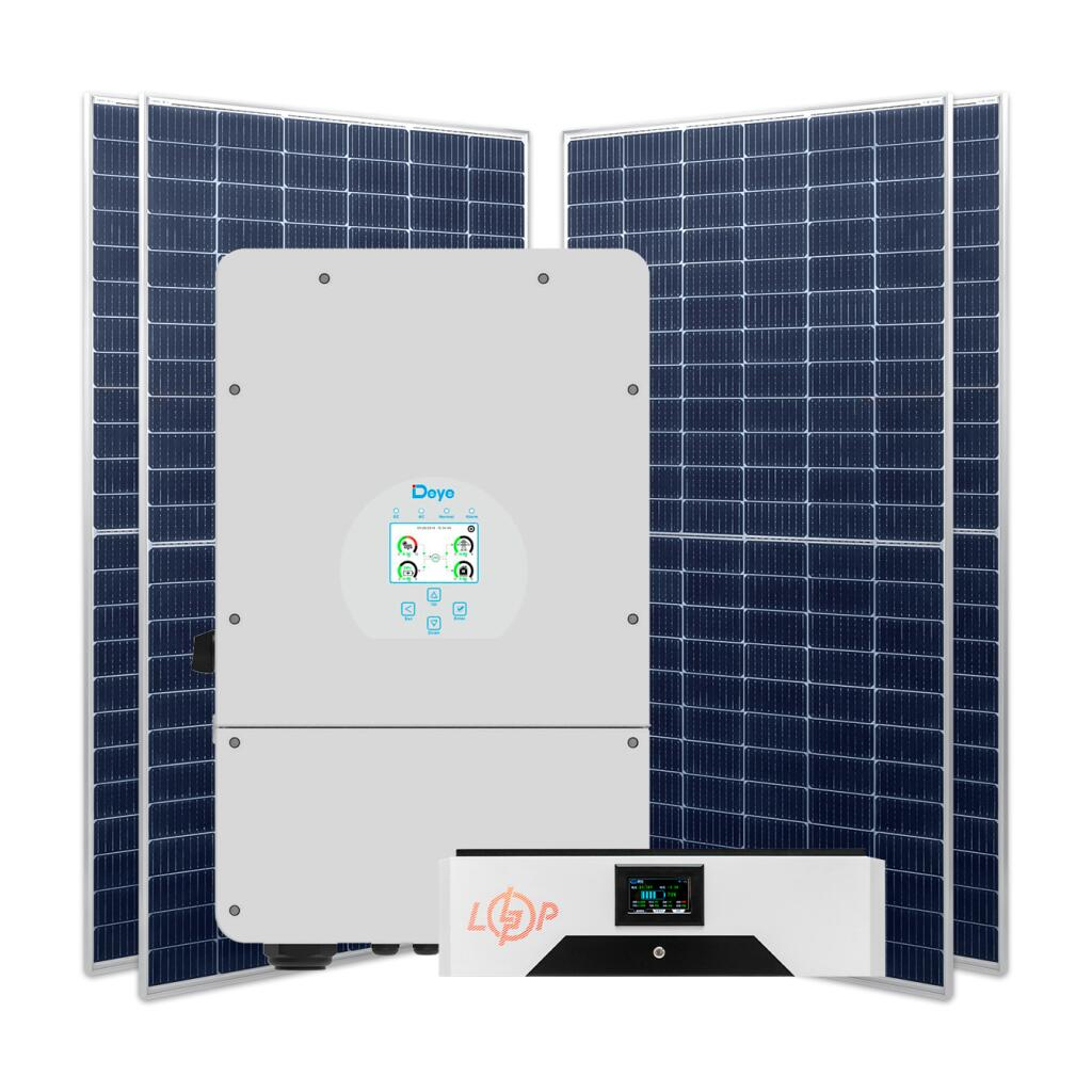 Гібридна станція 10 кВт (1ф.) з LiFePO4 на 15,6 кВт