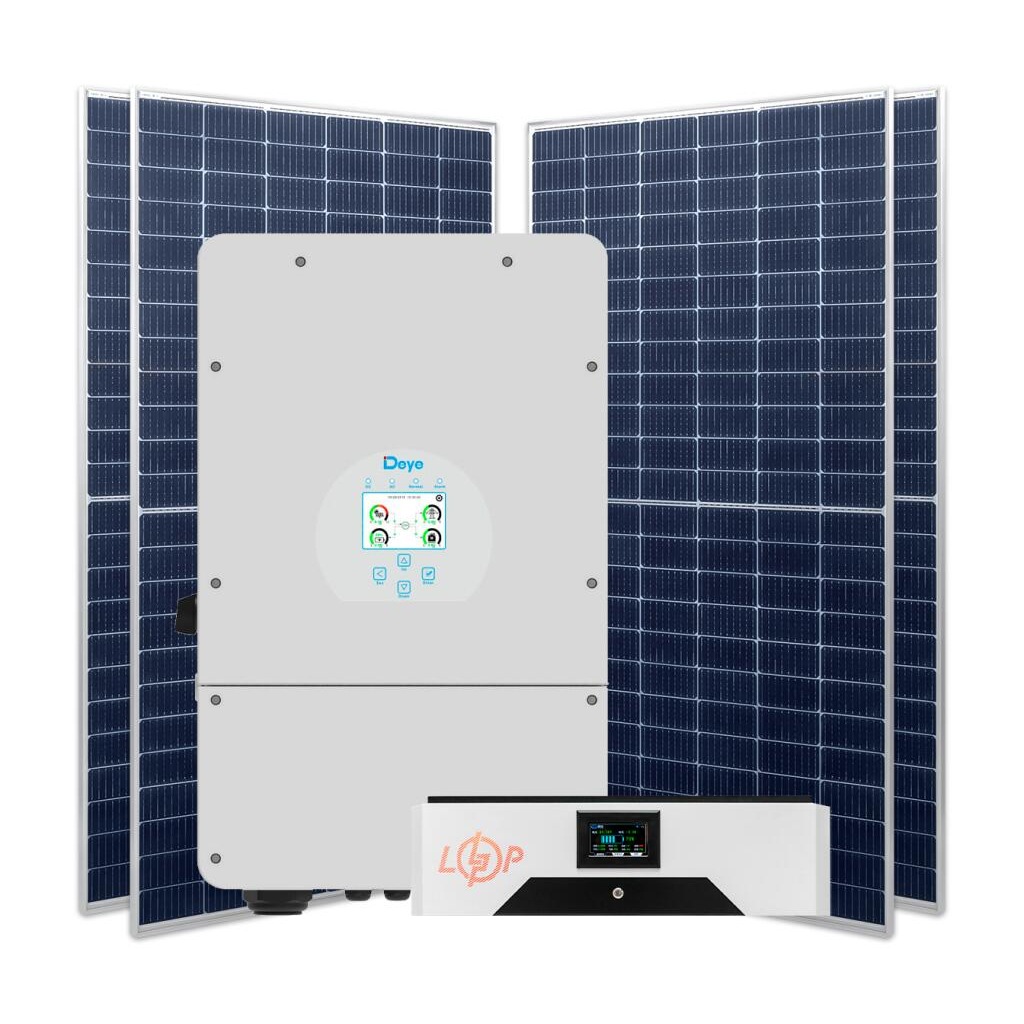 Гібридна станція 12 кВт (1ф.) з LiFePO4 на 15,6 кВт