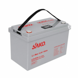 Літій-залізо-фосфатна LiFePO4 акумуляторна батарея SAKO Li-Max 12.8V 100Ah