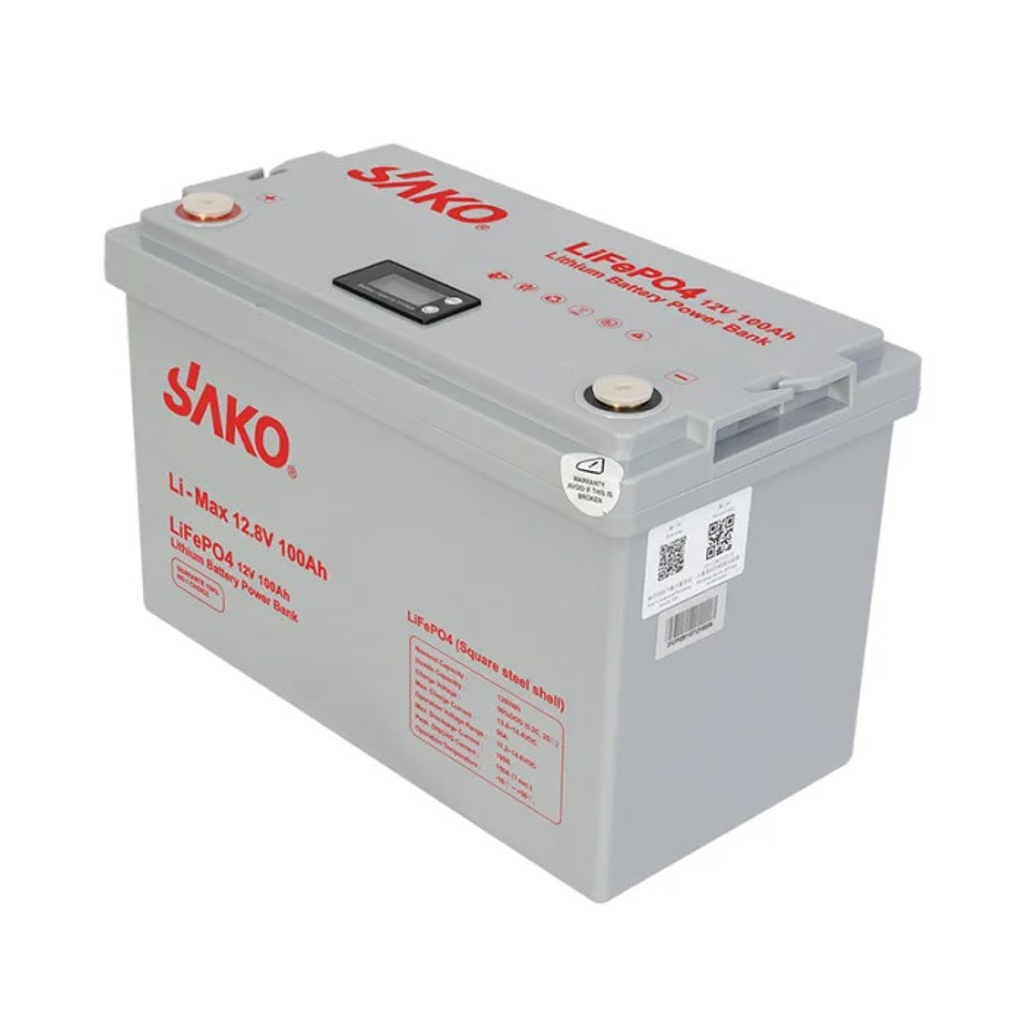 Літій-залізо-фосфатна LiFePO4 акумуляторна батарея SAKO Li-Max 12.8V 100Ah